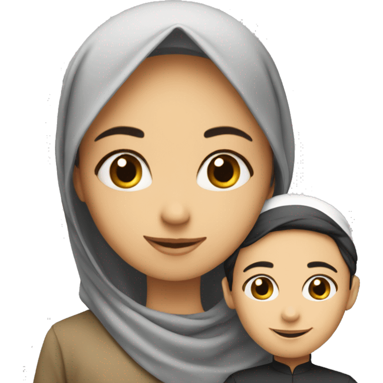 a beautiful Muslim girl with a handsome Muslim boy emoji