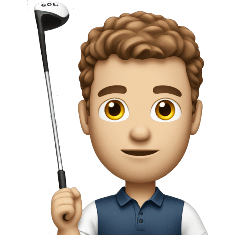 golf man with brown hair emoji