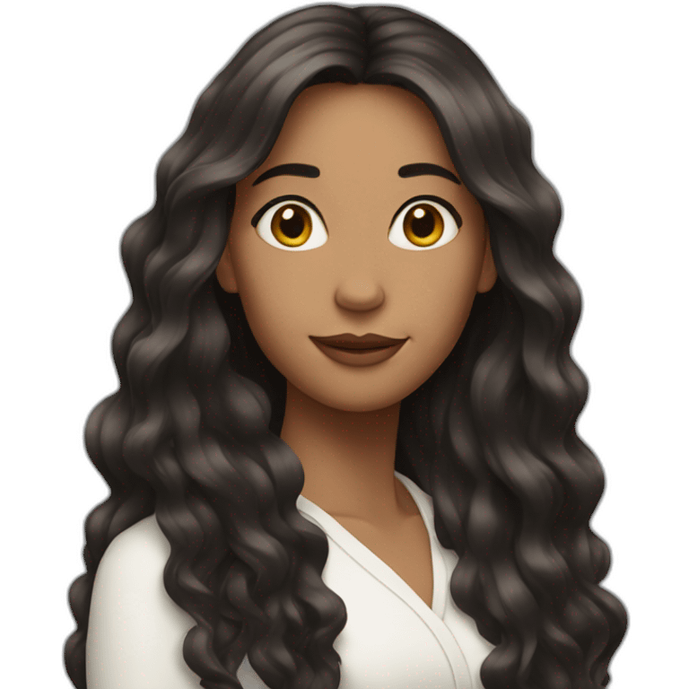 Beautiful women with long hair emoji