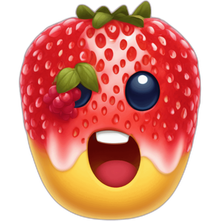 fraise,framboise et myrtille emoji