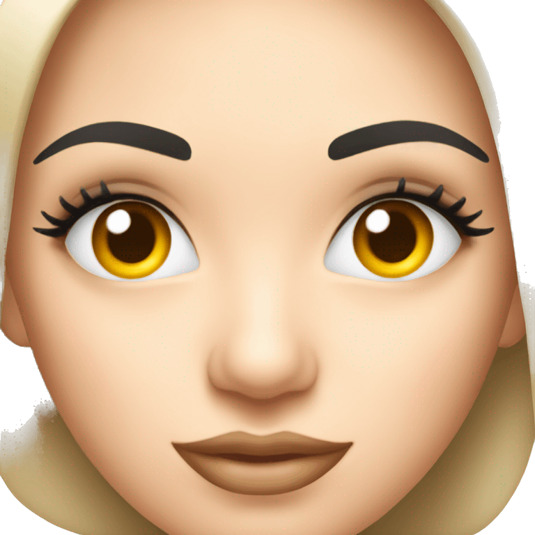 eyebrows that are pierced with permanent makeup emoji