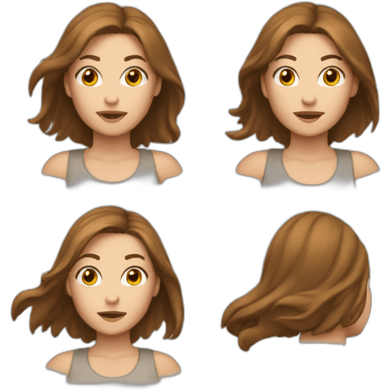 white-woman-running, brown-hair emoji