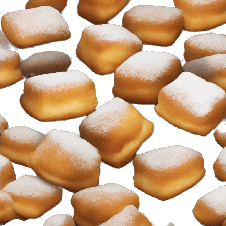 5 square beignets emoji