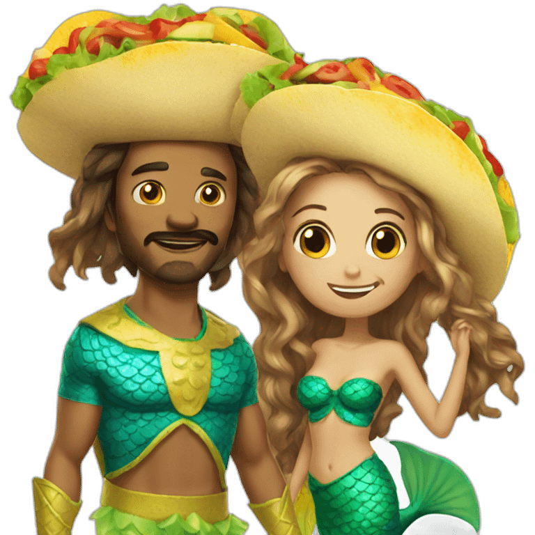 taco & mermaid emoji