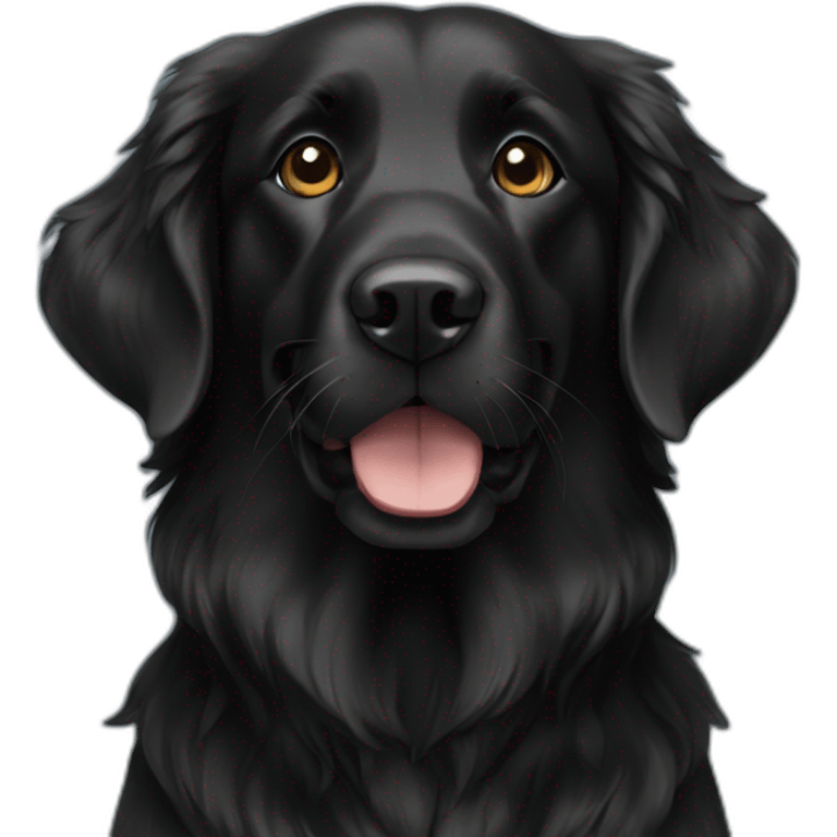 Black golden retriever emoji