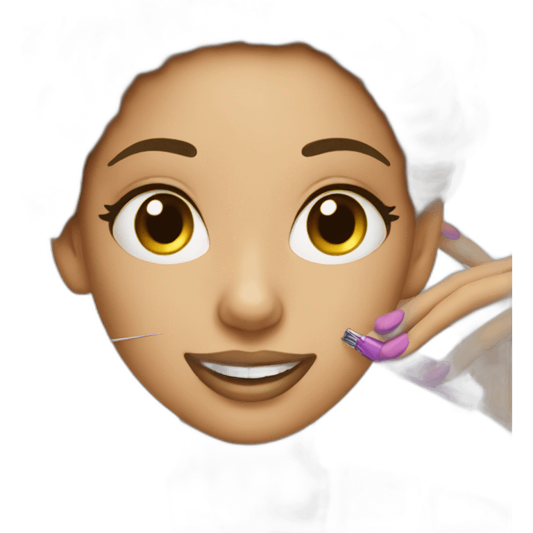 girl working in a nail salon emoji