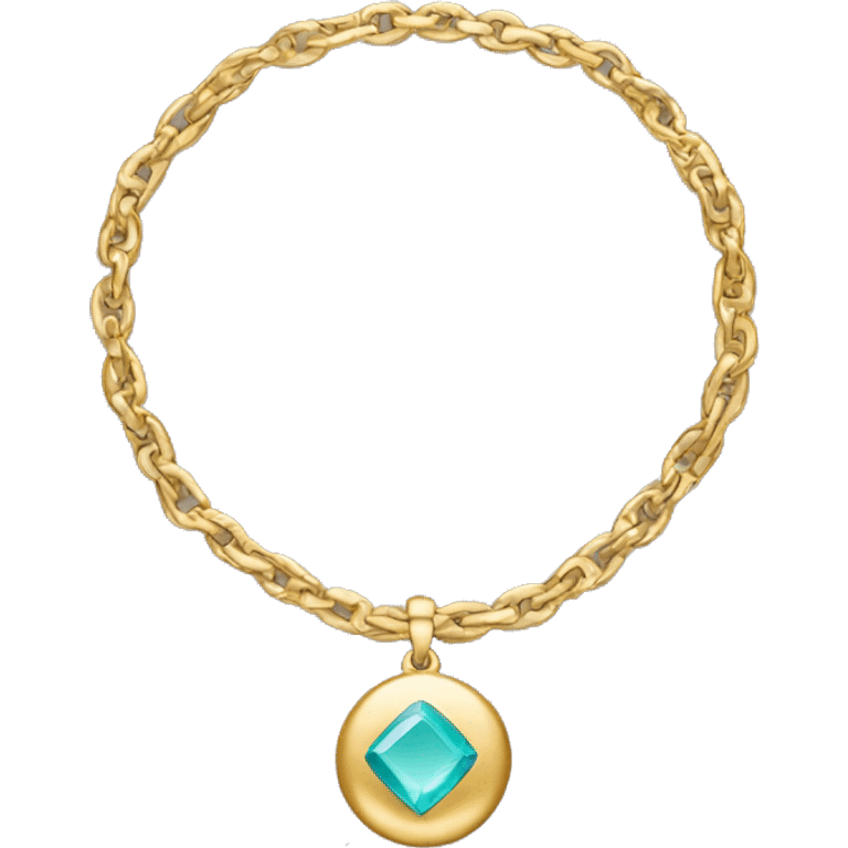 Gold Tiffany necklace emoji