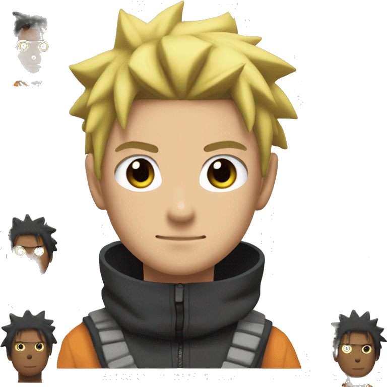 Naruto with a middle part hairstyle emoji