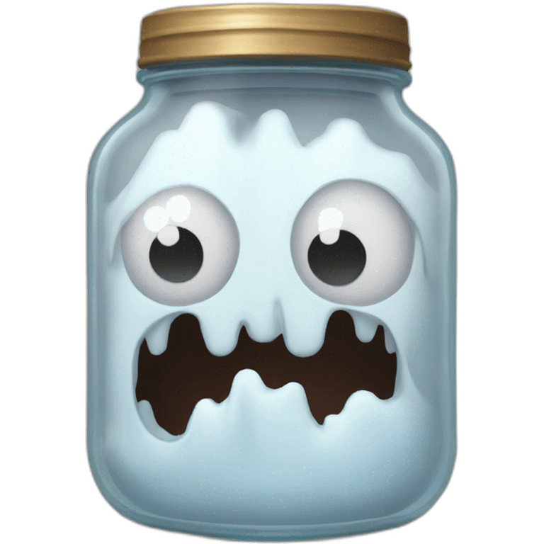 Scary Blizzard in a jar emoji