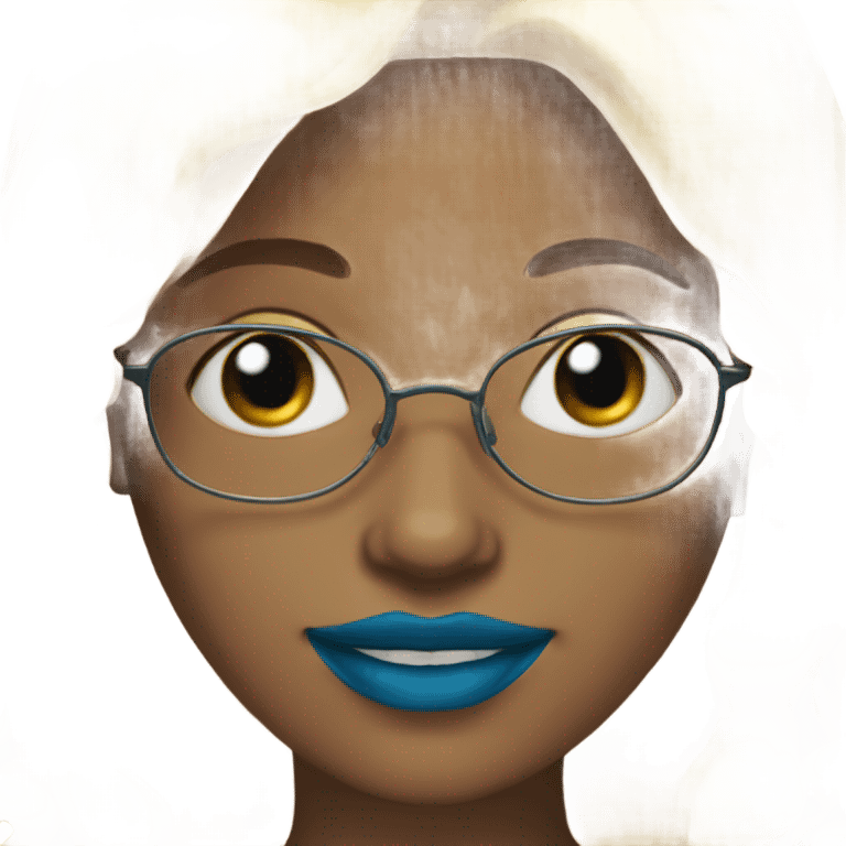 Mermaid blonde  and blue eyes wearing glasses  emoji