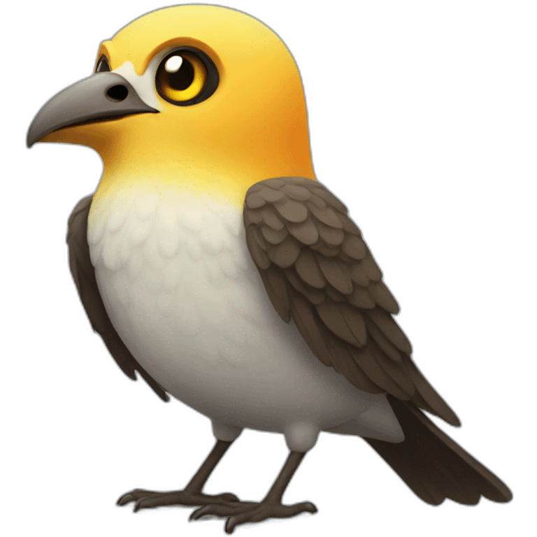 bird with a threatening aura emoji