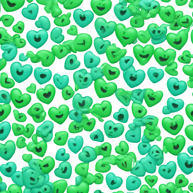 Blue green heart emoji