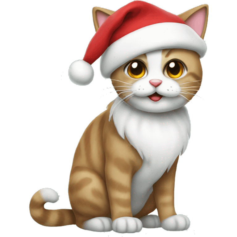 Santa Cat emoji