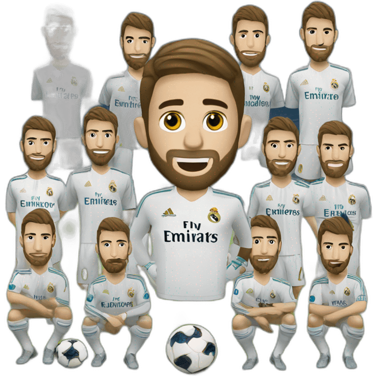 sergio ramos, real madrid, soccer emoji