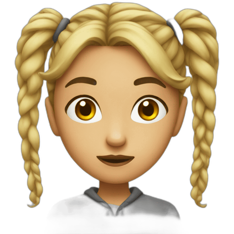 Suspicious girl emoji