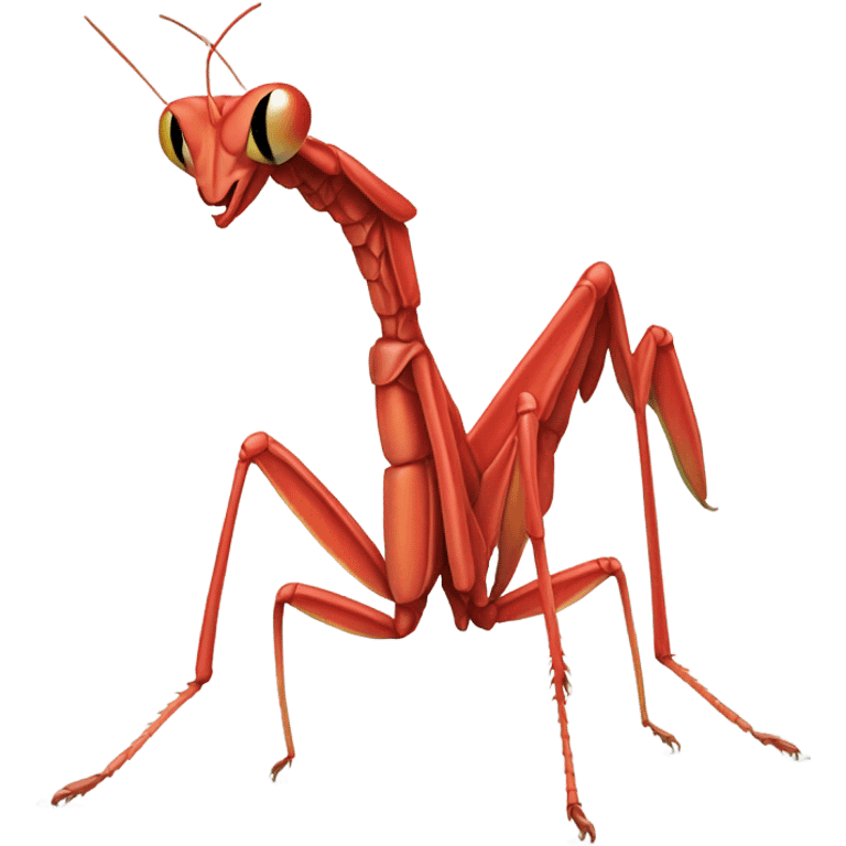 Red praying mantis emoji