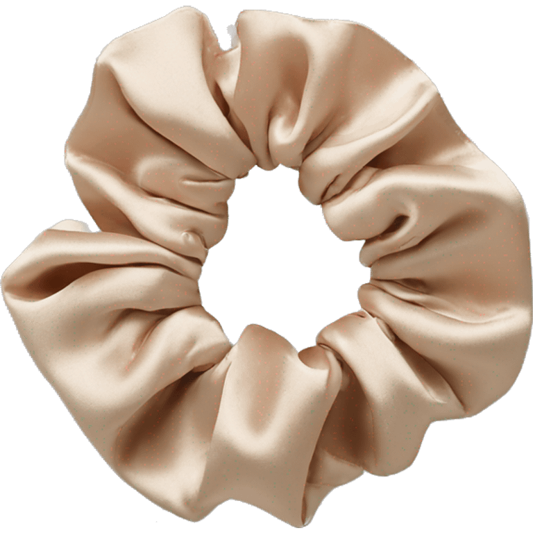 Beige satin scrunchie emoji