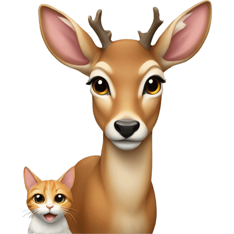 Deer with cat emoji