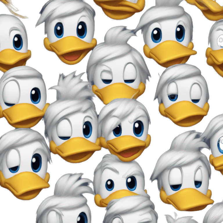 Donald duck with trump hair emoji