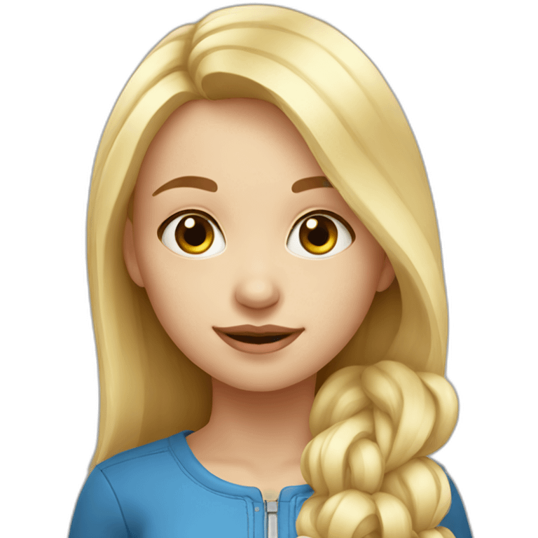 cute blond girl from ukraine emoji