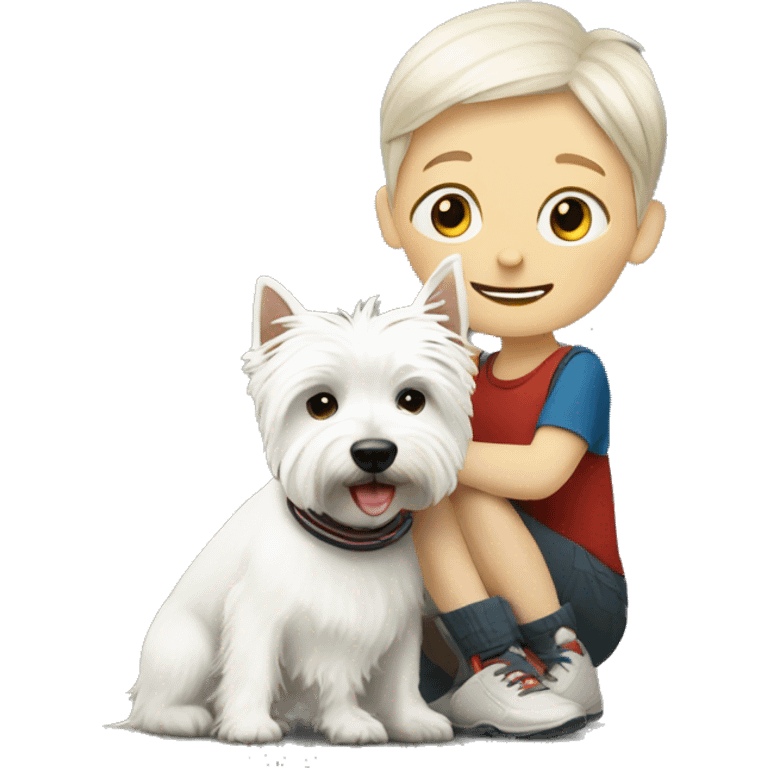 westie with a child emoji