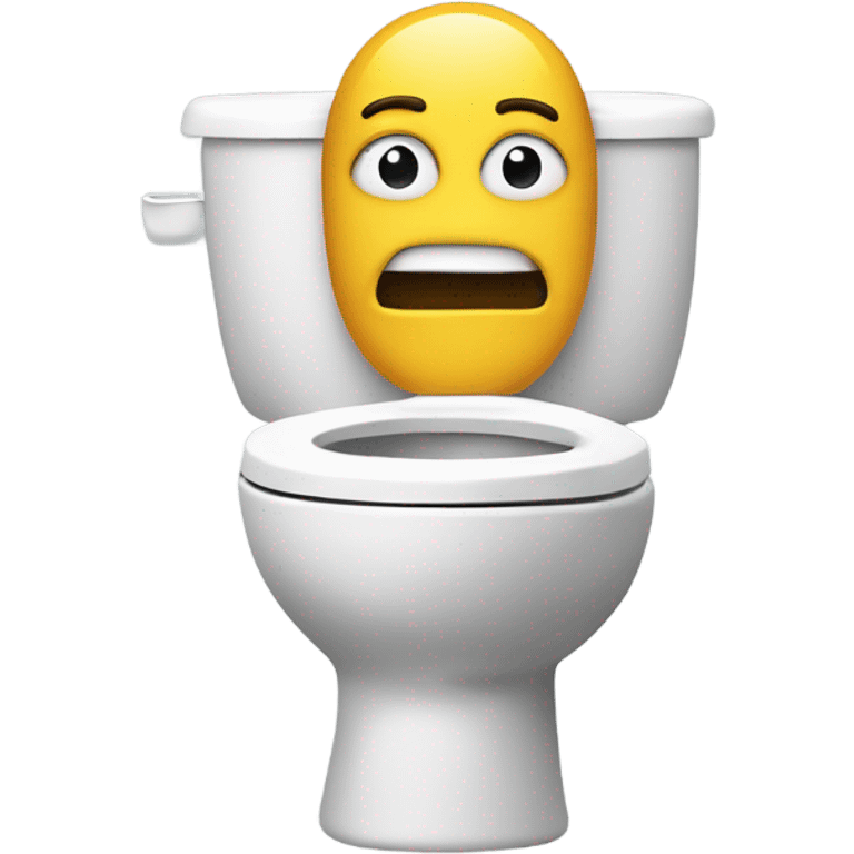 À skibidi toilet with a head on it emoji