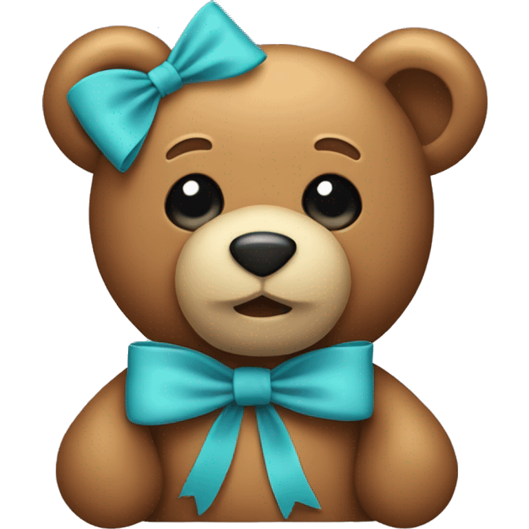 teddybear with a bow  emoji