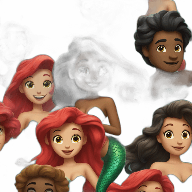 the little mermaid black emoji