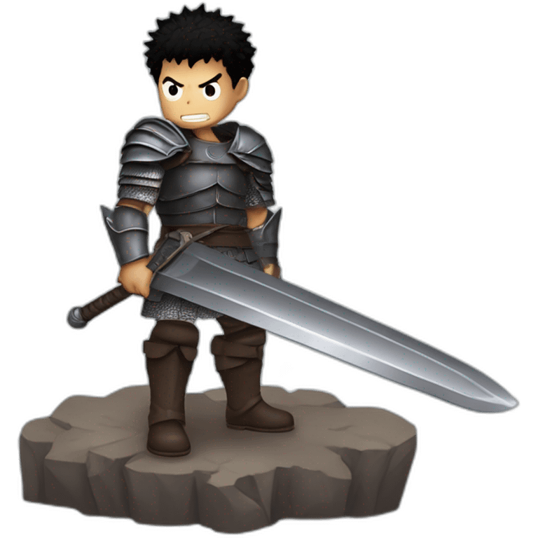 angry berserk guts carrying huge sword without guard emoji