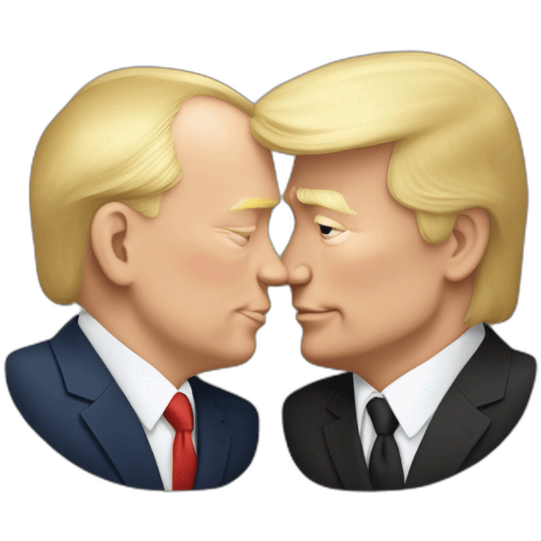 trump-and-putin-kissing,-lgbtq+ friendly, positivity, inclusiveness emoji