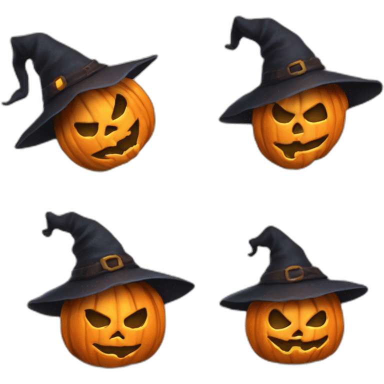 Sorcière qui tient une citrouille emoji