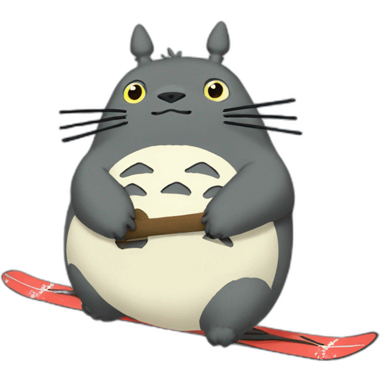 Totoro qui ski emoji