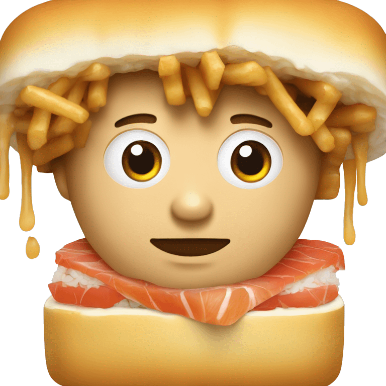 Poutine mange sushi  emoji