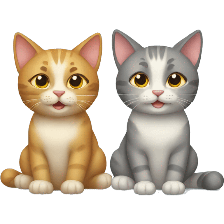 Two cats emoji