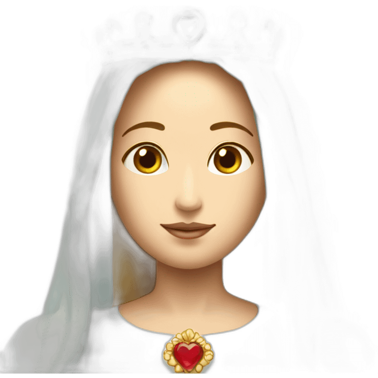 blessed Virgin Mary with crown emoji