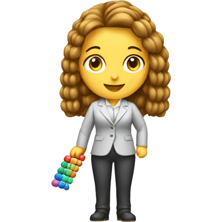 female accountant with abacus emoji