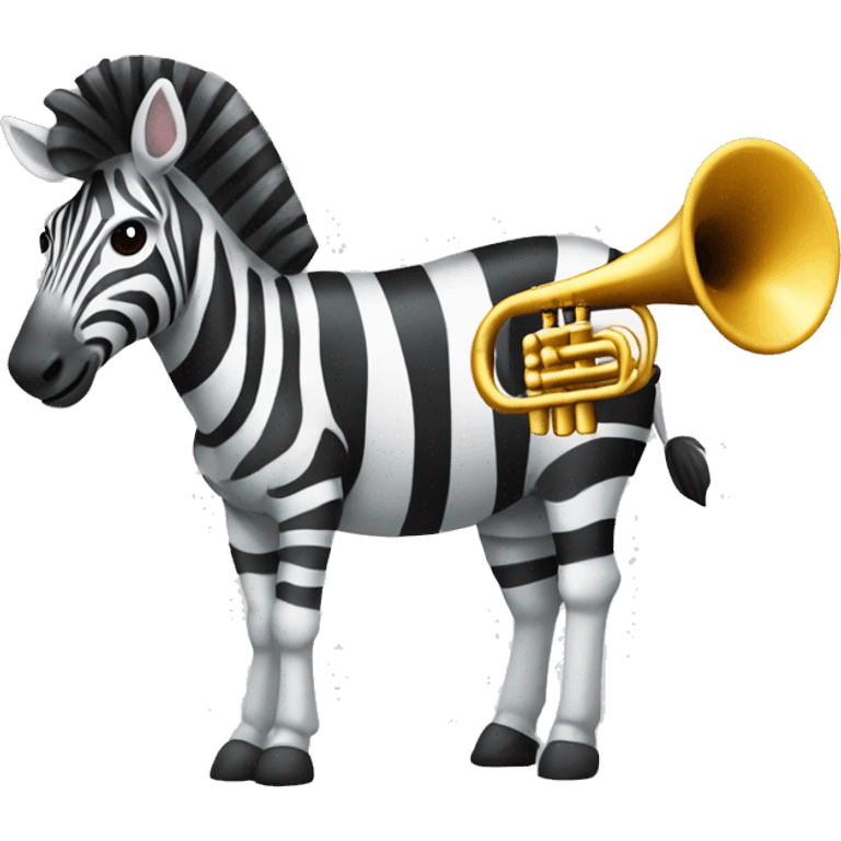 Zebra with a Trumpet emoji