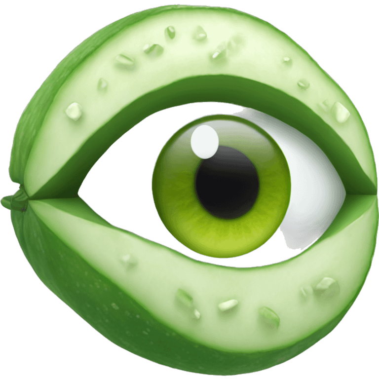 Eye cover with cucumber  emoji