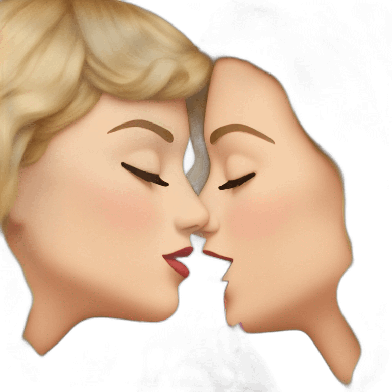 taylor swift and girl kissing, LGBTQ+ emoji