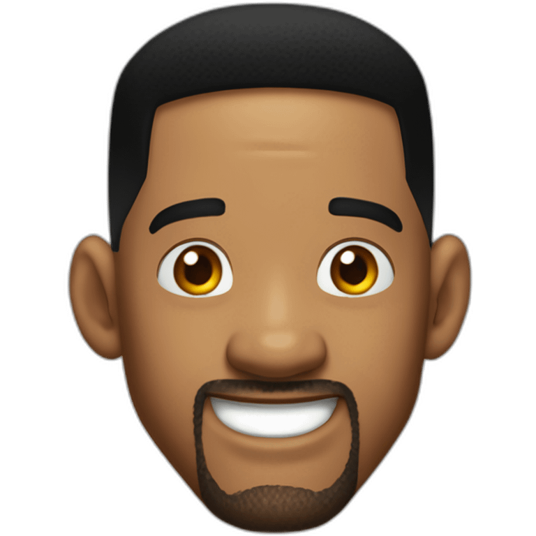 Will smith qui regard du coin de l'oeil avec un sourire cachottier emoji