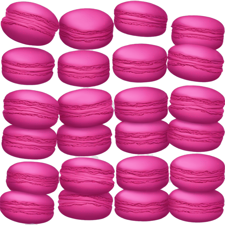 Realistic magenta macaroon emoji