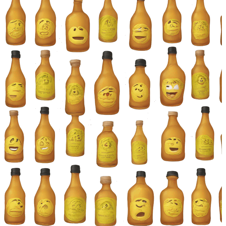 ginger,lemon and whiskey bottle label  emoji