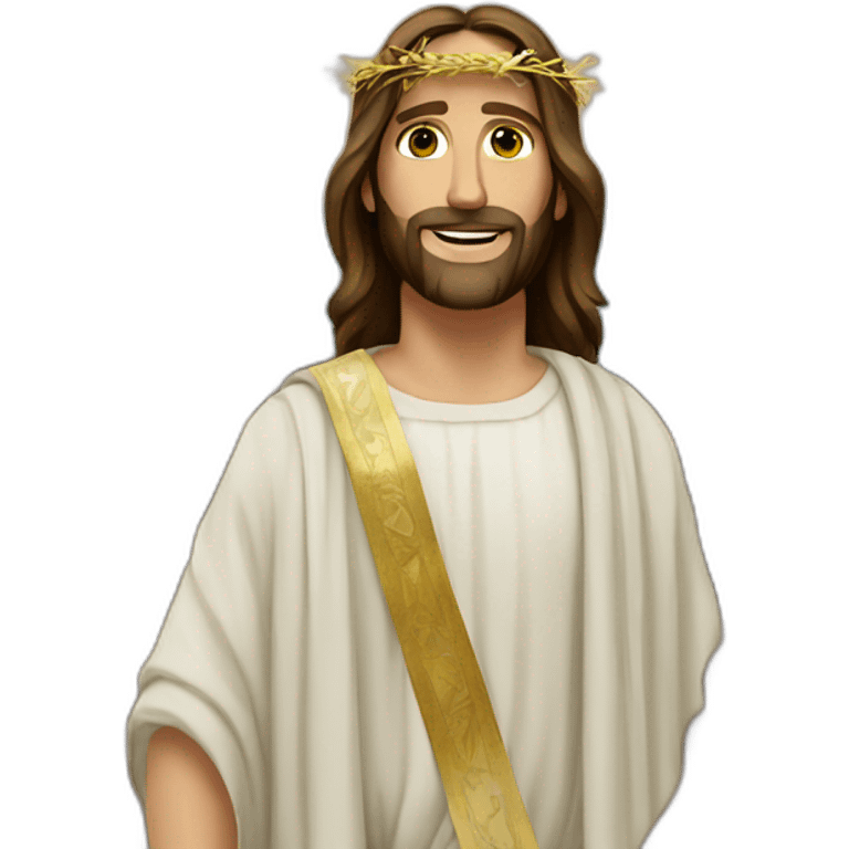 Jesus with a people sash emoji