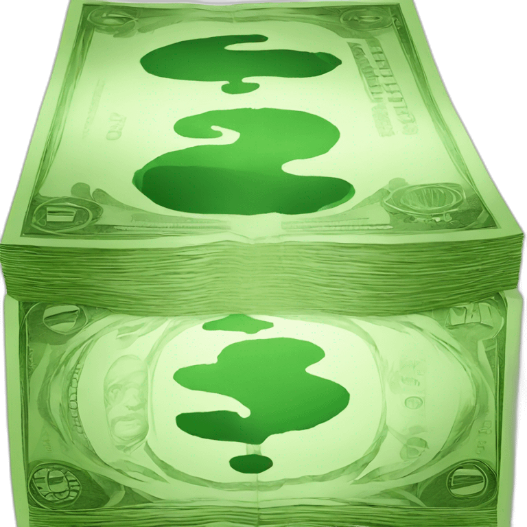 Green money glow emoji