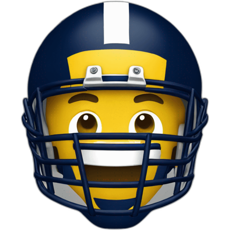 Happy Michigan football player emoji