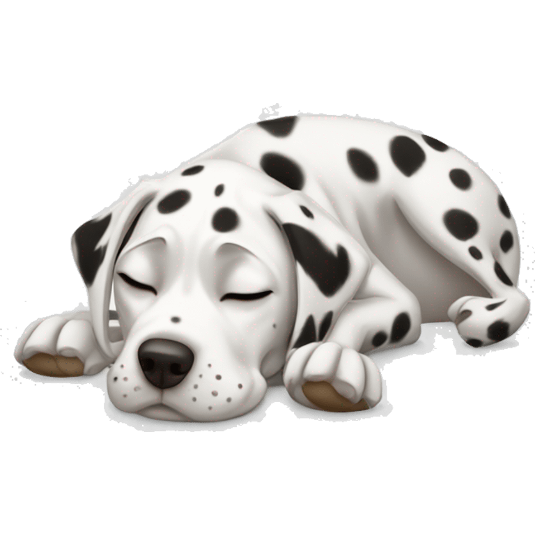 Dalmatian sleeping emoji