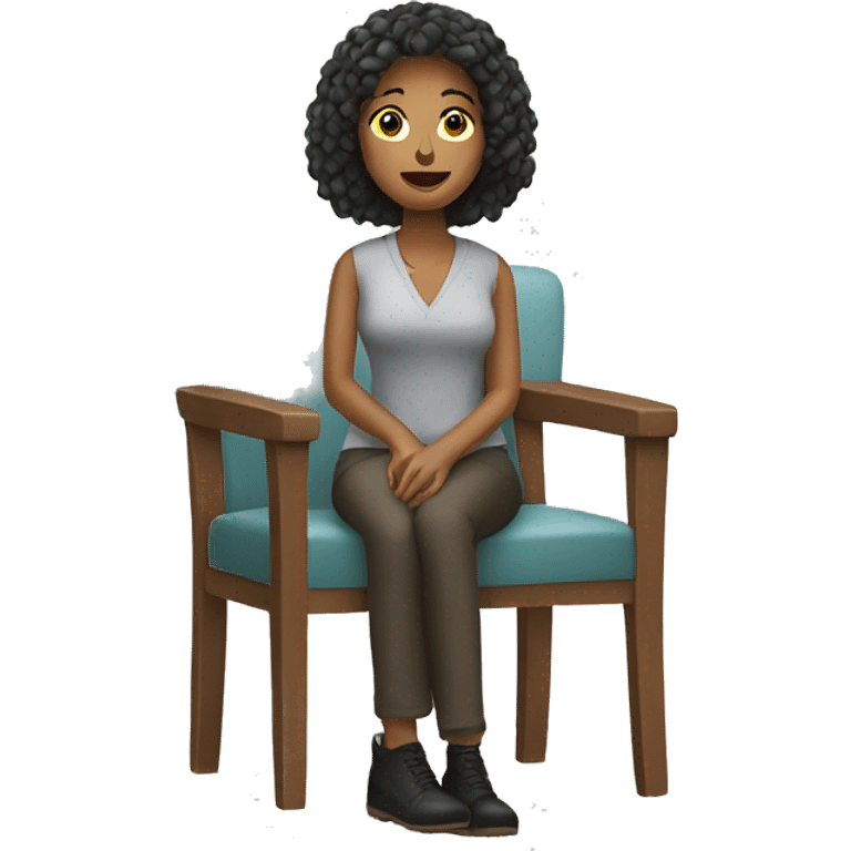 woman sitting on a chair emoji