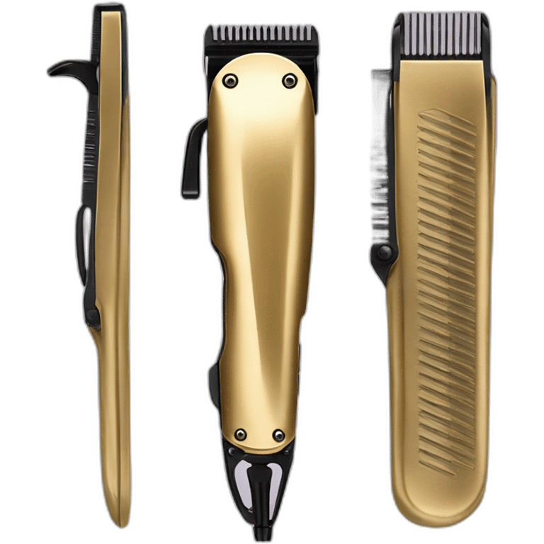 hair clipper gold whal emoji