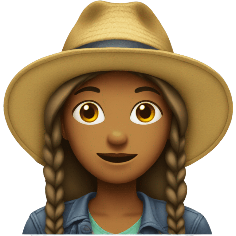 Girl wearing a hat emoji