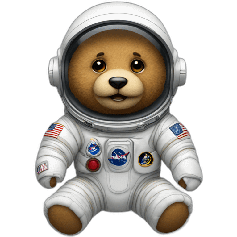 astronaut rilakumma teddy bear emoji